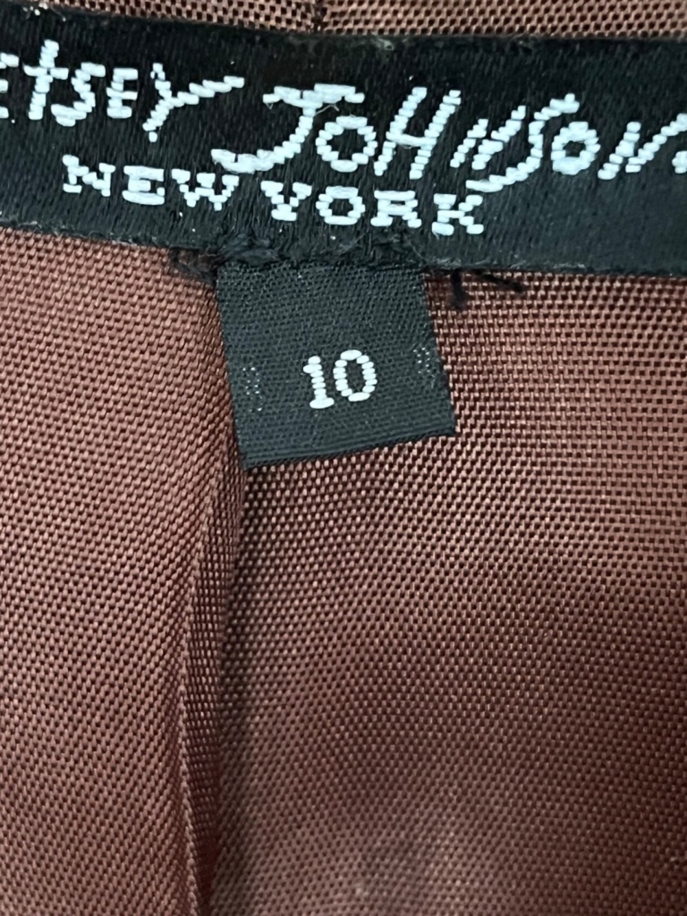 Betsey Johnson Vintage Faux Fur Coat Multicolor Brown Pink Size 10 New York - Picture 3 of 7